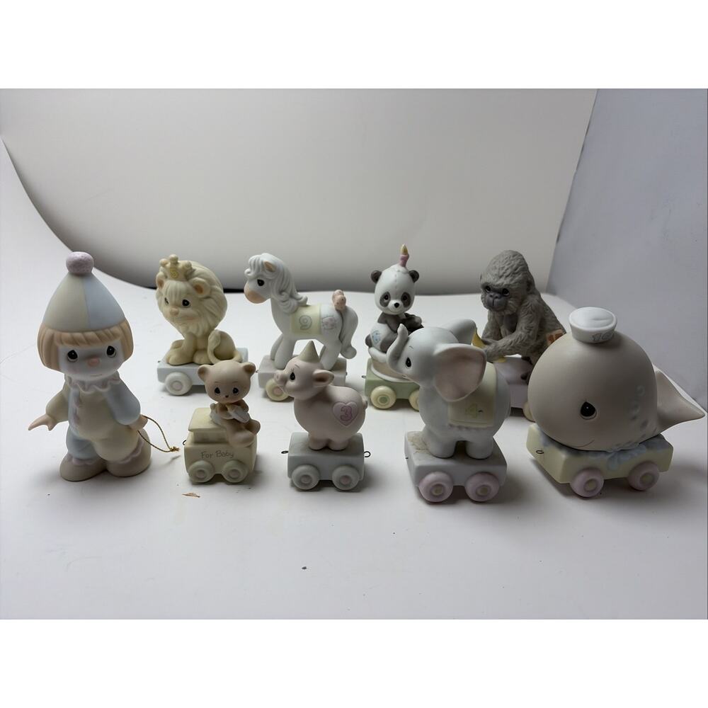 Precious Moments Birthday Train Figurines Incomplete Clown Baby 3 4 5 9 10 12 15